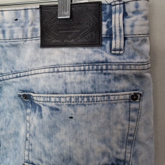 Southpole Distressed Acid Washed Denim Jeans size 36 X 32 (T-330) - Picture 14 of 16